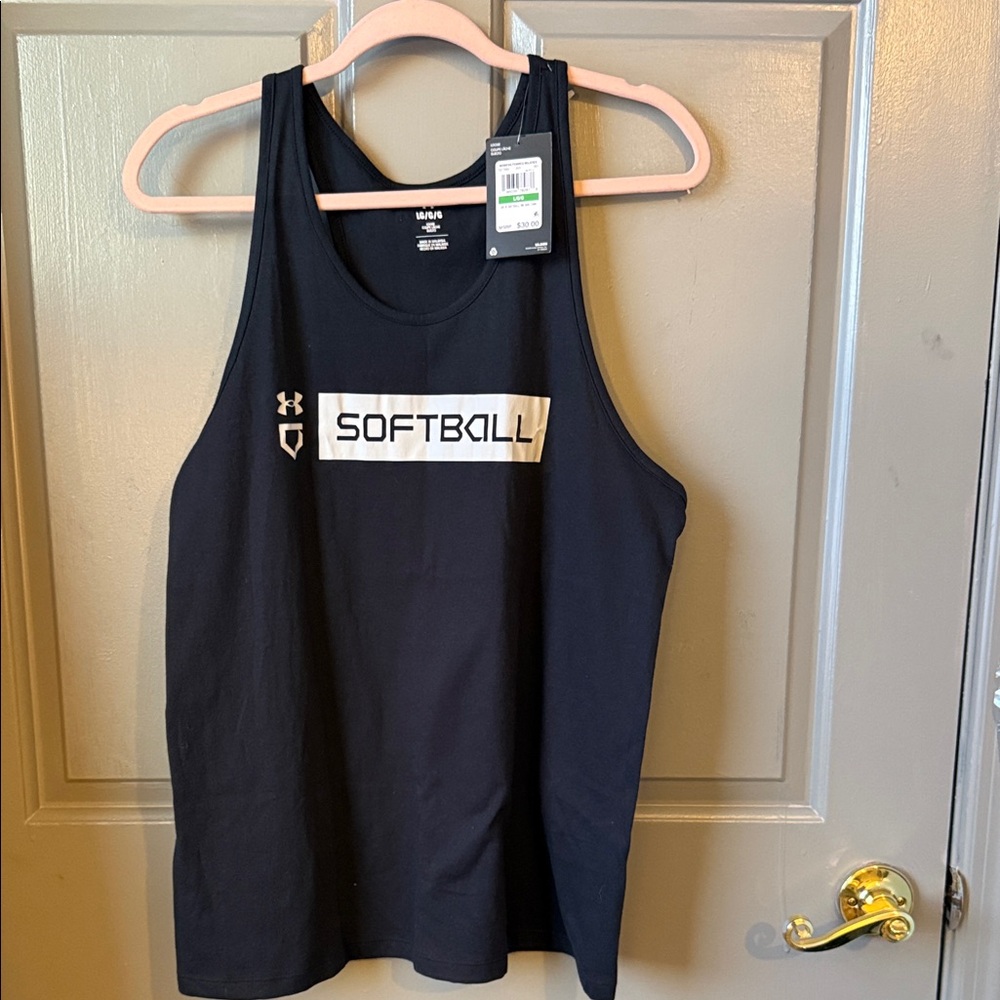 Under Armour Black Softball Graphic Tank